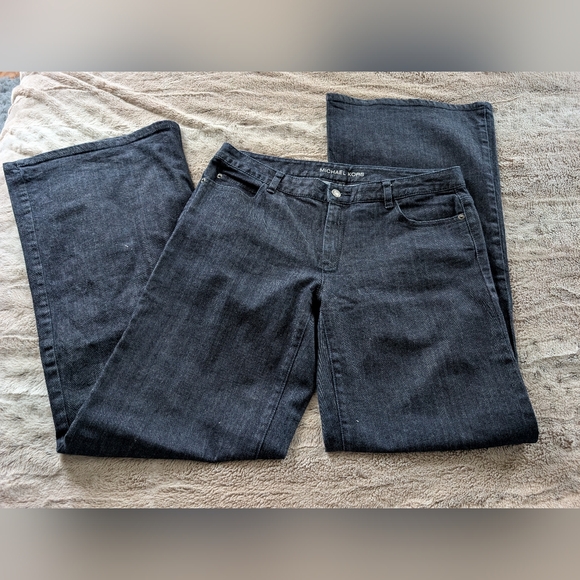 Michael Kors Dark Blue Wide Leg Jeans Sz 8 - Picture 1 of 7
